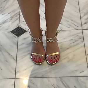 Gucci Gold Heels